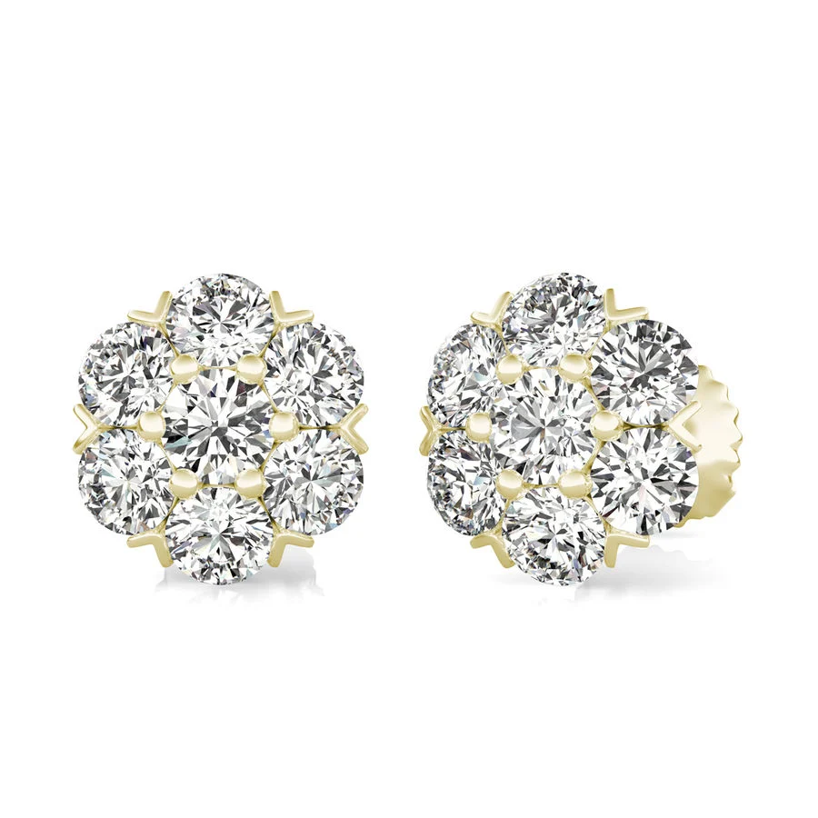 0.50 Ct. T.W. Cluster Stud Earrings - Custom Builder - SKU 204000