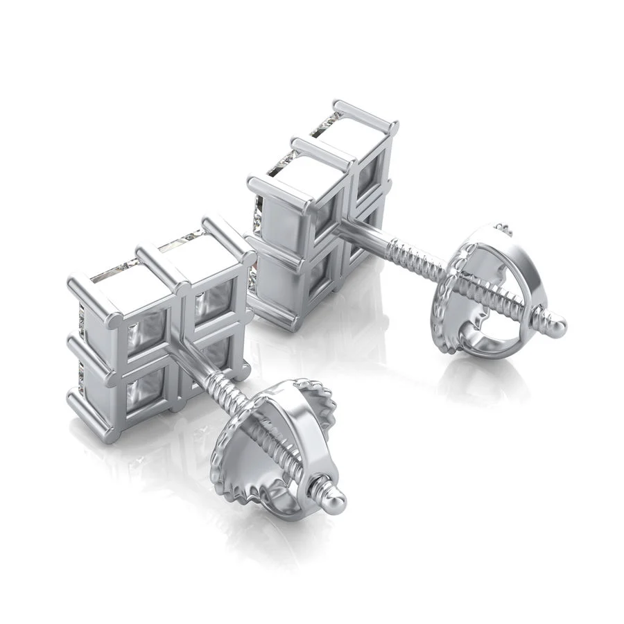 0.75 Ct. T.W. Cluster Stud Earrings - Image 2