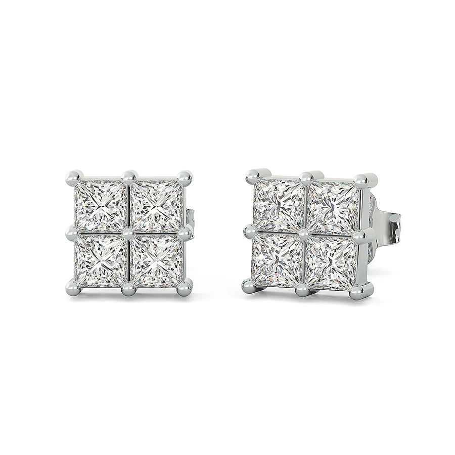 0.75 Ct. T.W. Cluster Stud Earrings