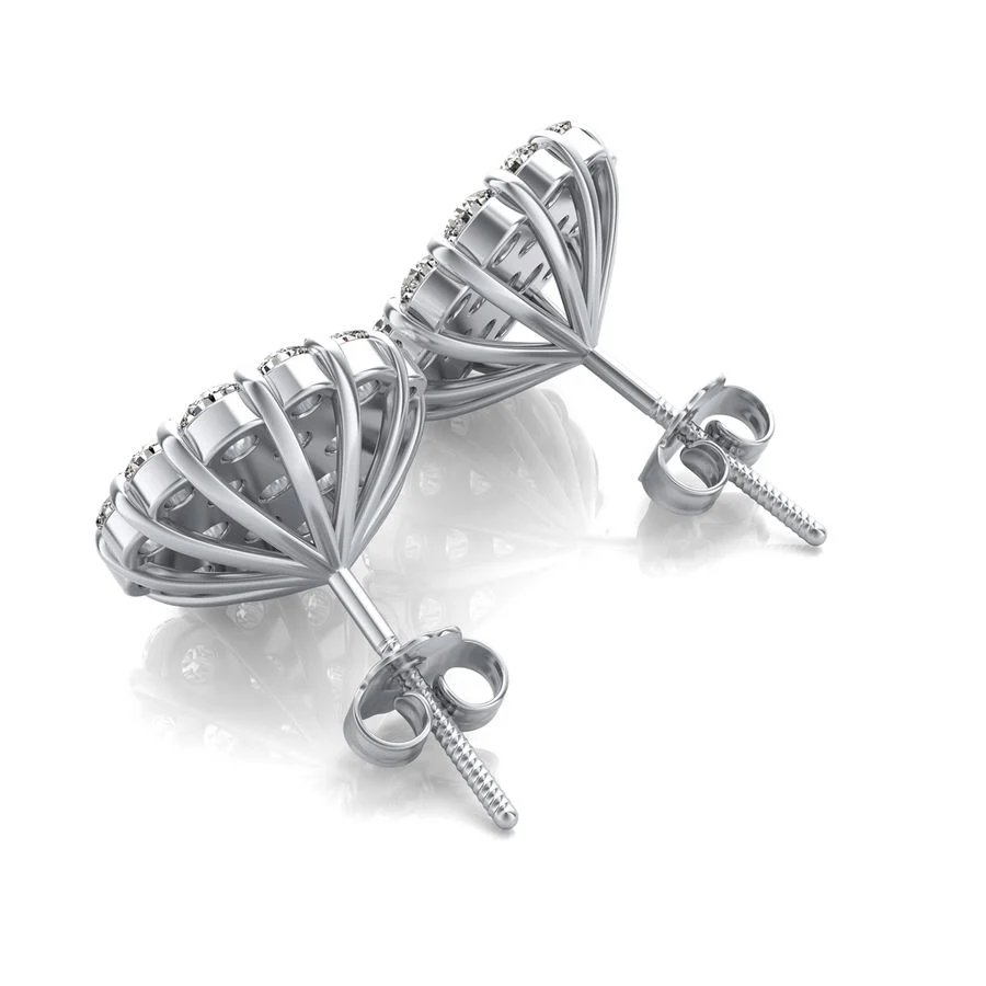 1.00 Ct. T.W. Cluster Stud Earrings - Image 2