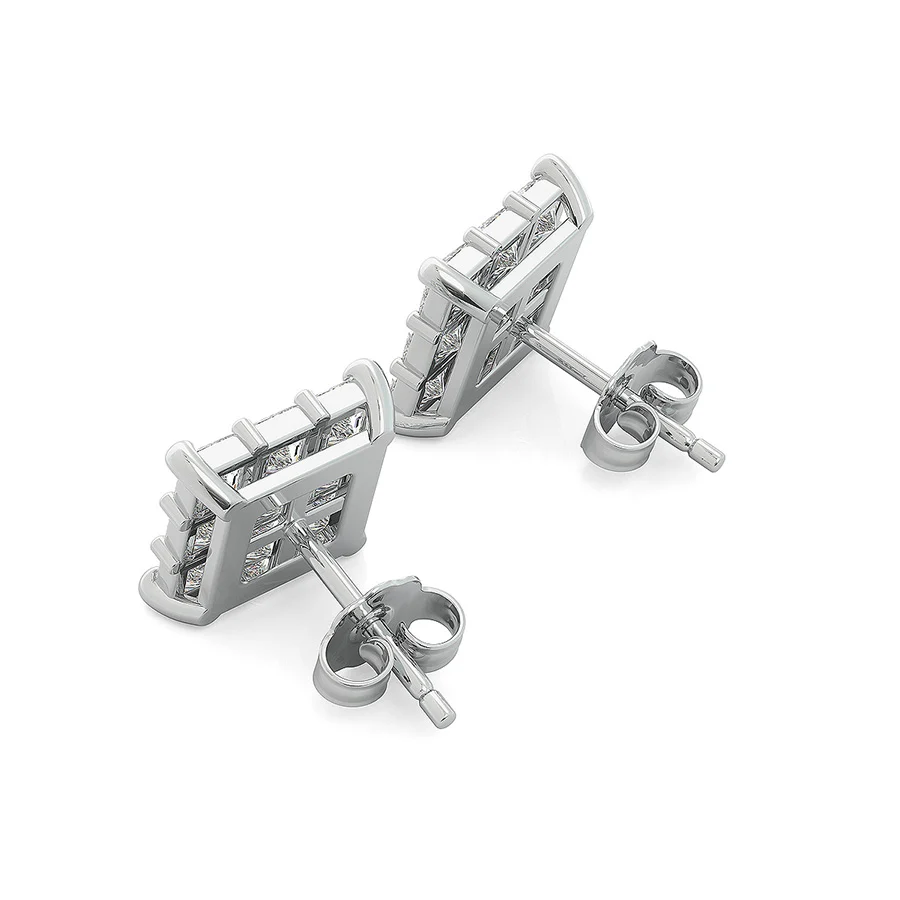 1.25 Ct. T.W. Cluster Stud Earrings - Image 2