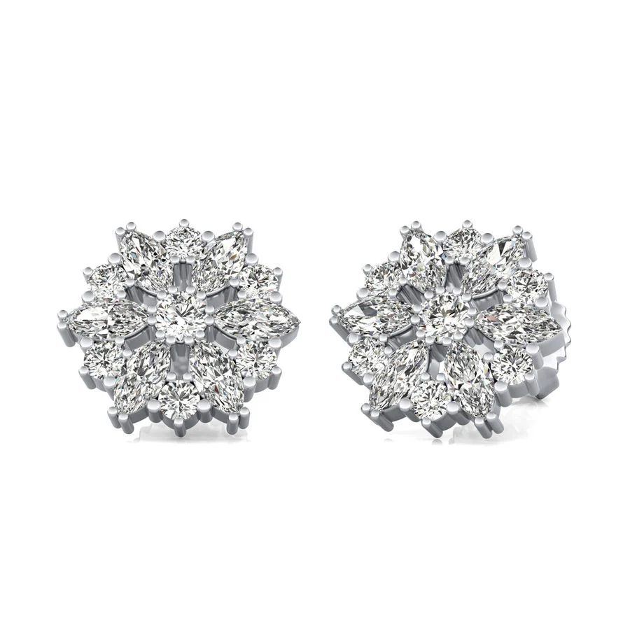 1.50 Ct. T.W. Cluster Stud Earrings