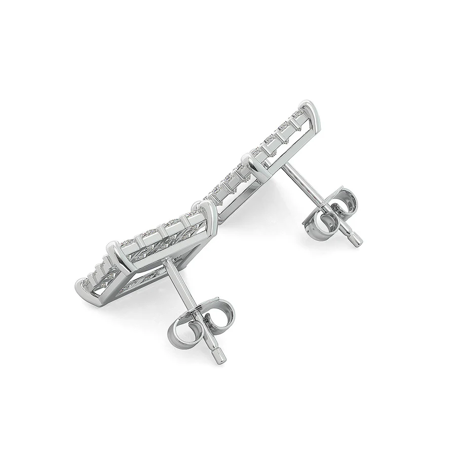 1.50 Ct. T.W. Cluster Stud Earrings - Image 2