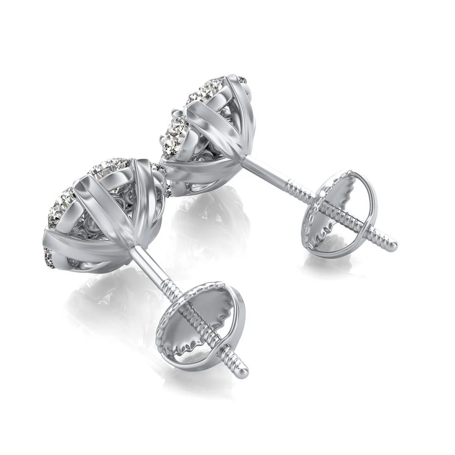 1.75 Ct. T.W. Cluster Stud Earrings - Image 2