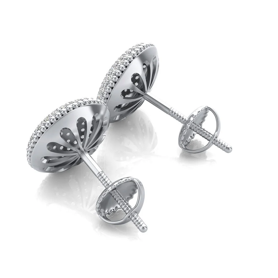 2.00 Ct. T.W. Cluster Stud Earrings - Image 2