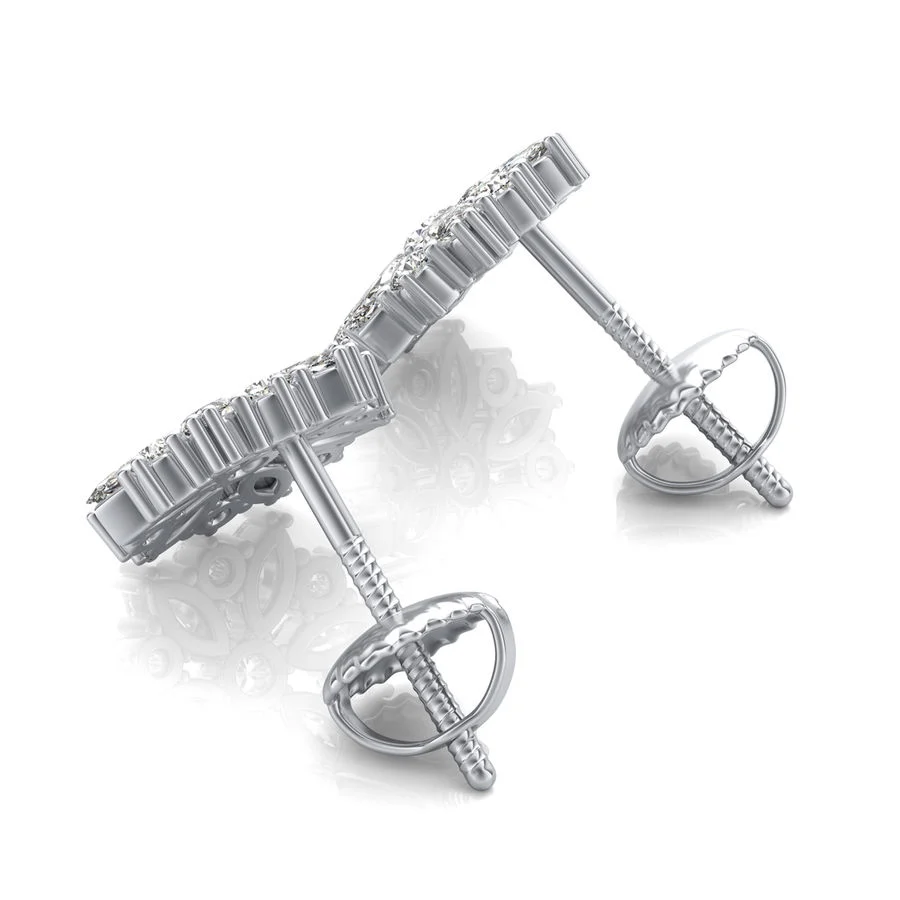 2.50 Ct. T.W. Cluster Stud Earrings - Image 2