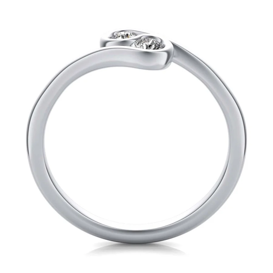 Two Floating Bezel Diamond Ring - Image 2