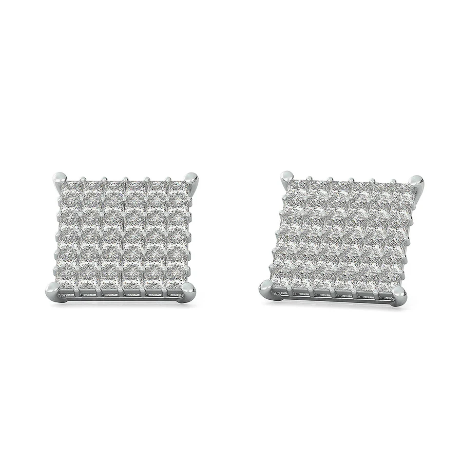 3.00 Ct. T.W. Cluster Stud Earrings