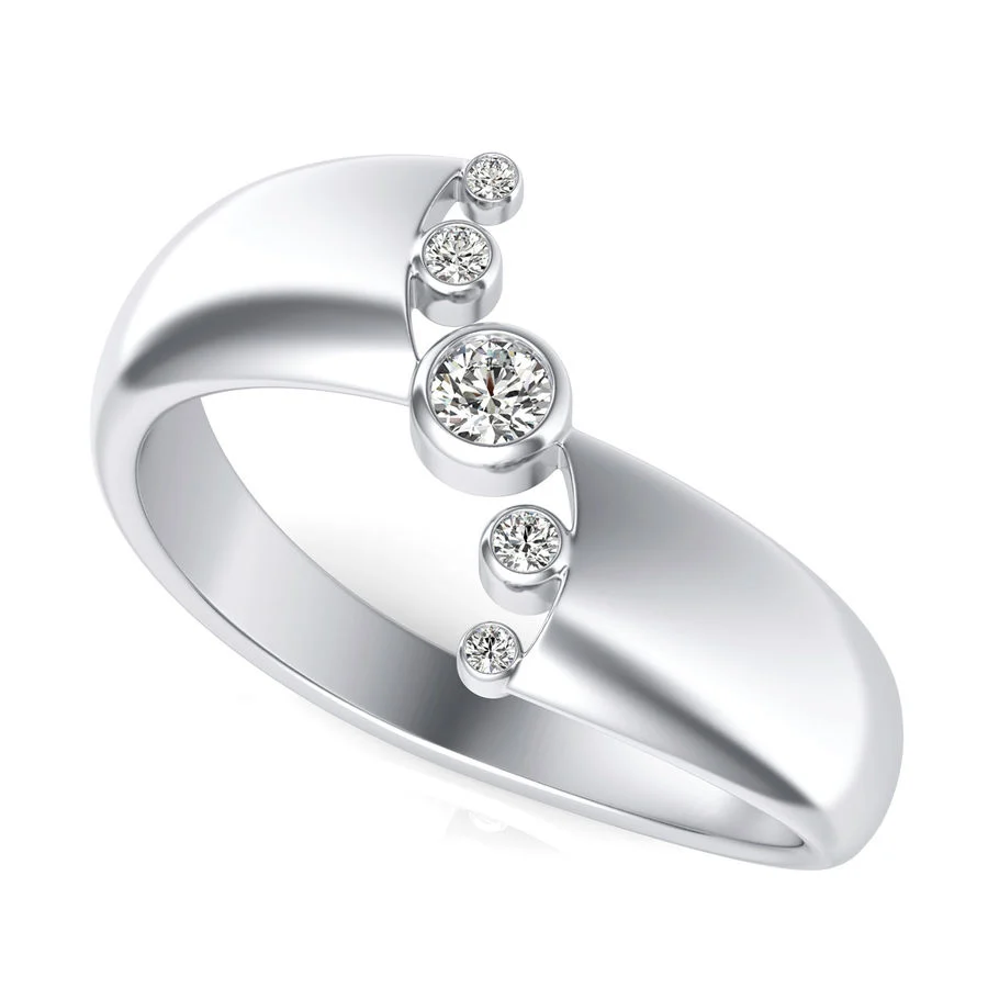 5 Star Bezel Fashion Ring