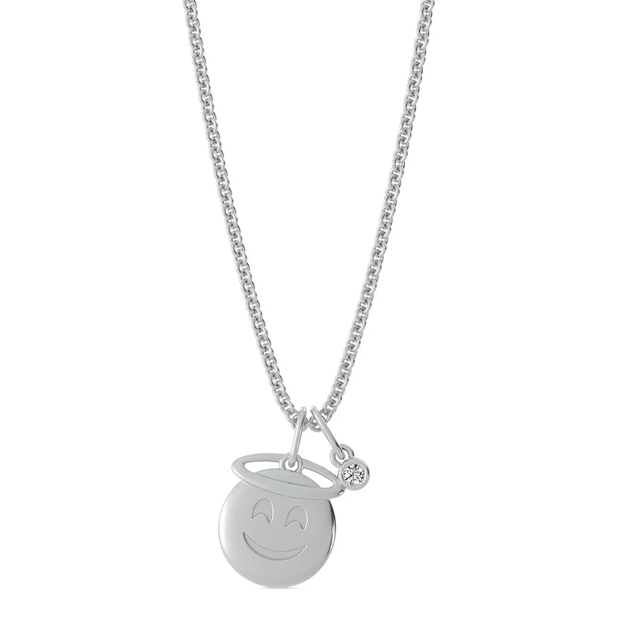 Angel Emoji Disc Pendant