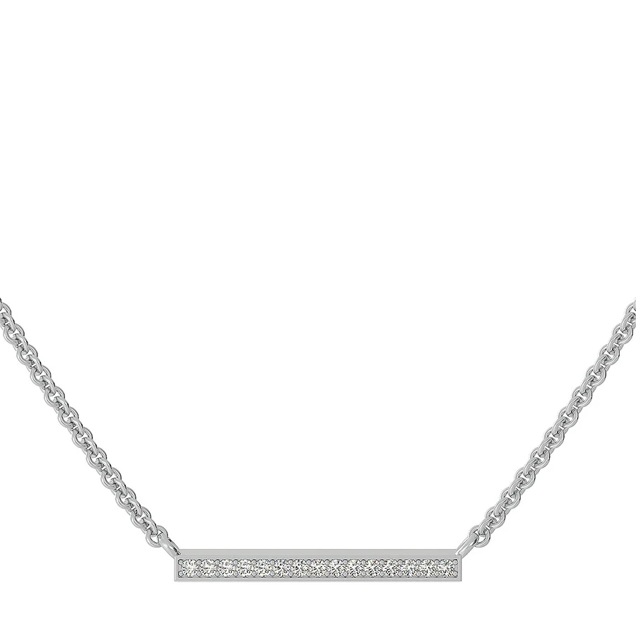 Bar Pendant With Pave Set Stones