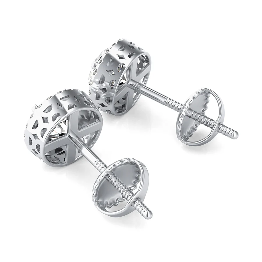 Basket Halo Earrings - Image 2