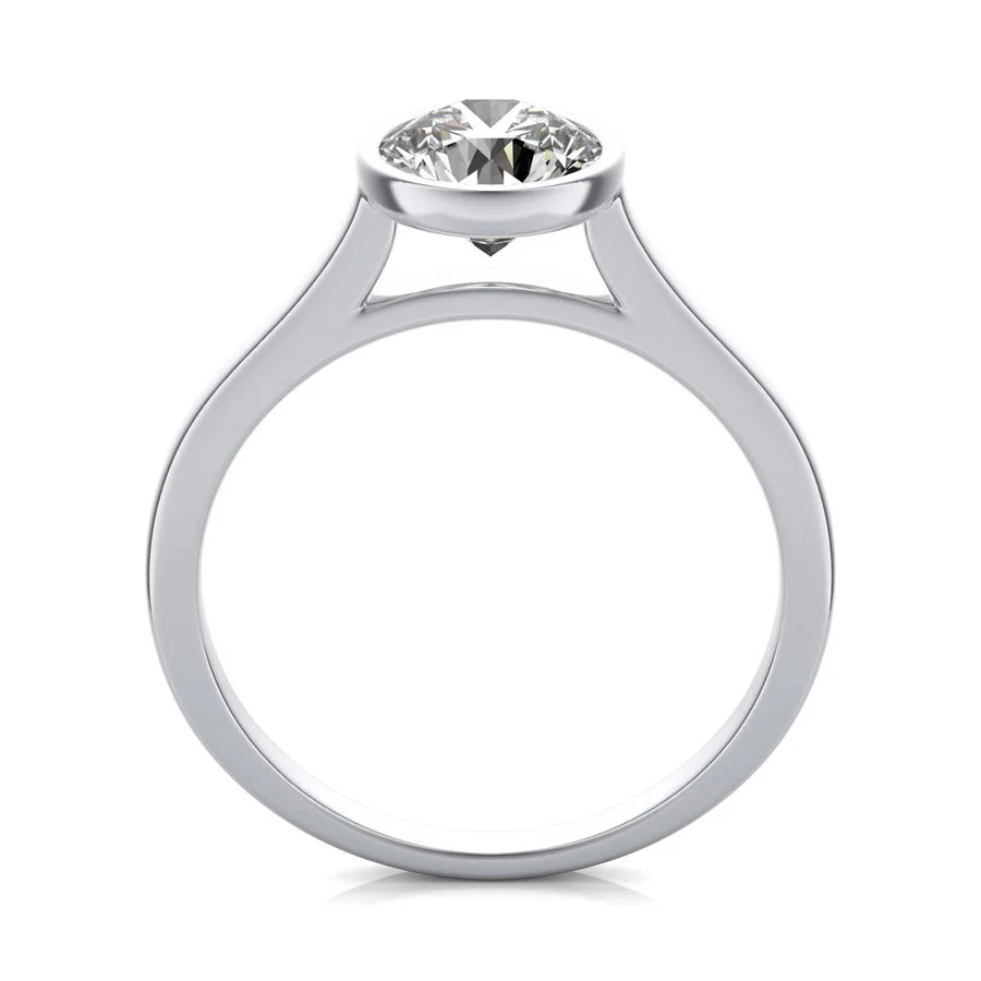 Bezel Cathedral Solitaire Engagement Ring - Image 2