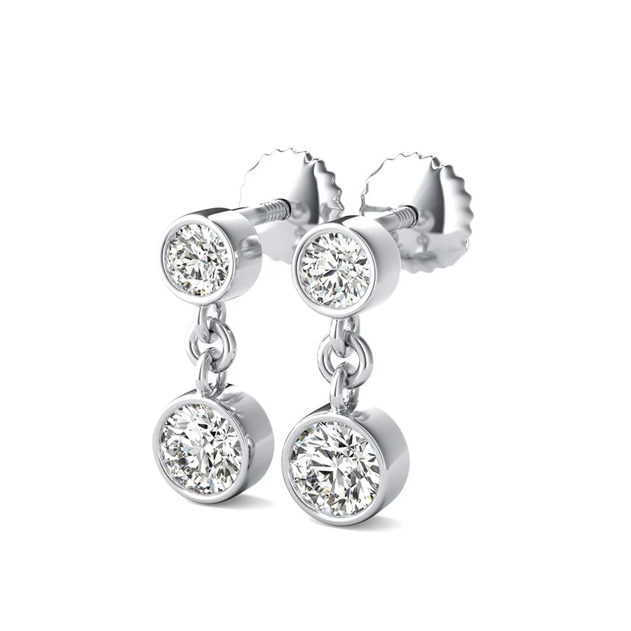 Bezel Set Earrings - Custom Builder - SKU 201797