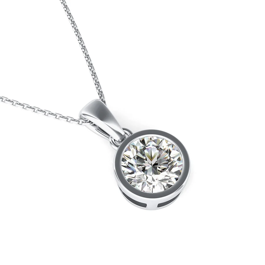 Bezel Solitaire Pendant - Image 2