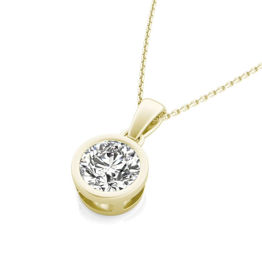 Bezel Solitaire Pendant - Custom Builder - SKU 177700