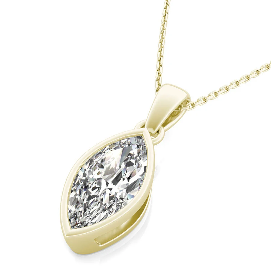 Bezel Solitaire Pendant - Custom Builder - SKU 177700