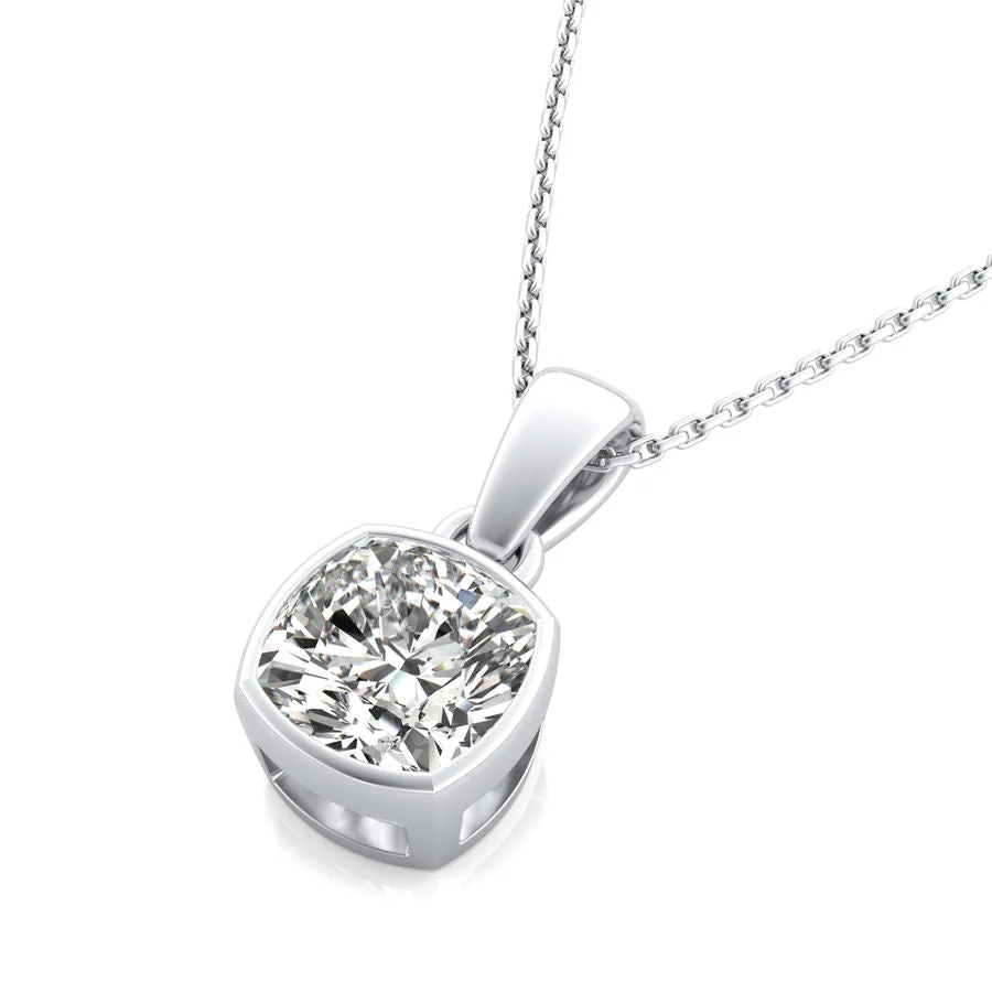 Bezel Solitaire Pendant - Custom Builder - SKU 177700
