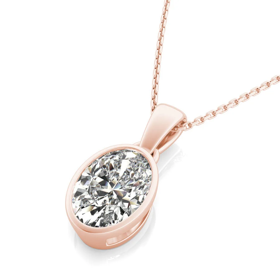 Bezel Solitaire Pendant - Custom Builder - SKU 177700