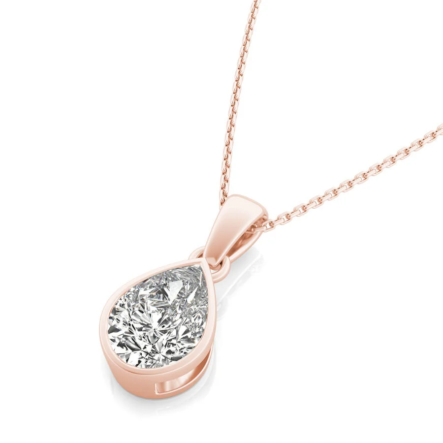 Bezel Solitaire Pendant - Custom Builder - SKU 177700