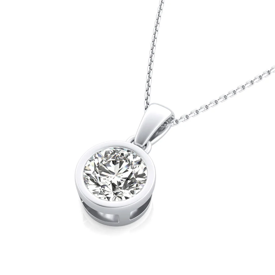 Bezel Solitaire Pendant - Custom Builder - SKU 177700