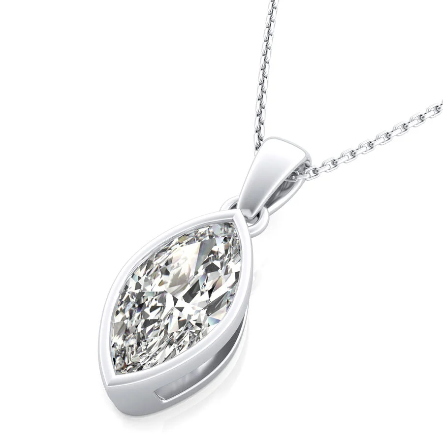 Bezel Solitaire Pendant - Custom Builder - SKU 177700