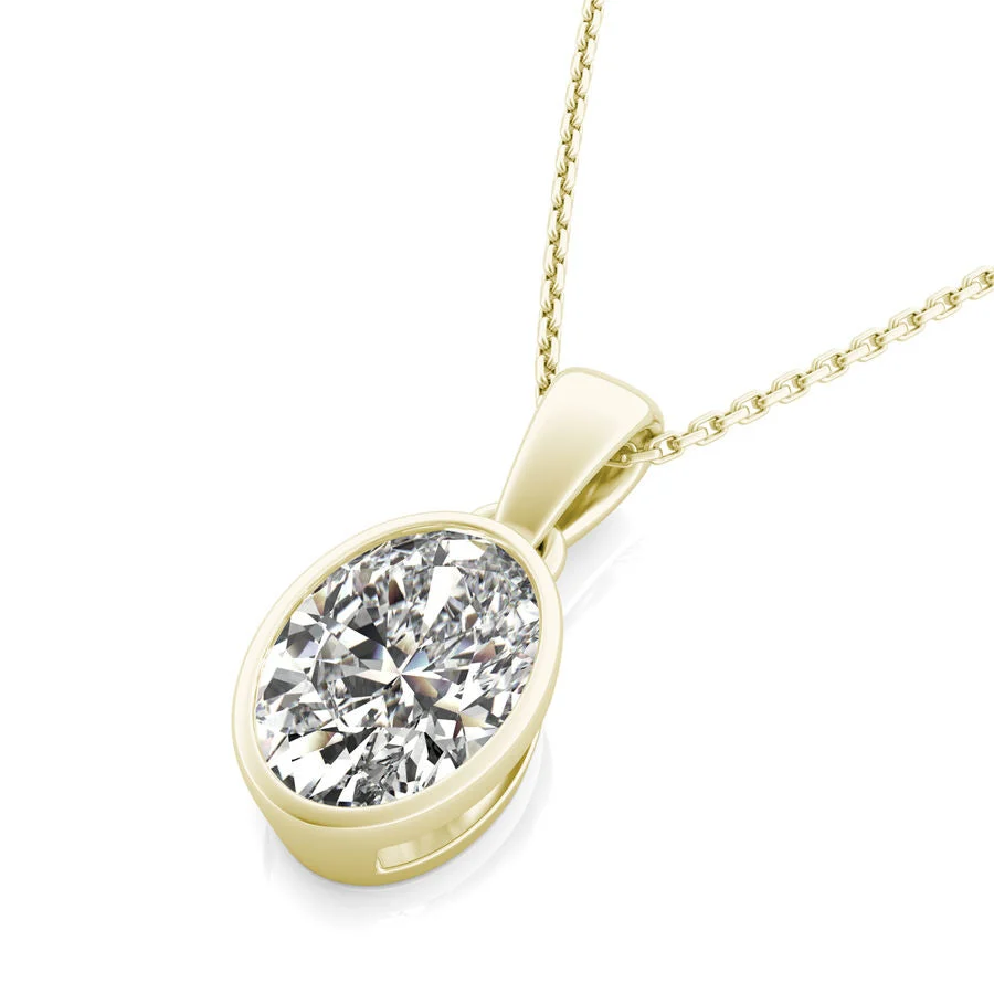 Bezel Solitaire Pendant - Custom Builder - SKU 177700