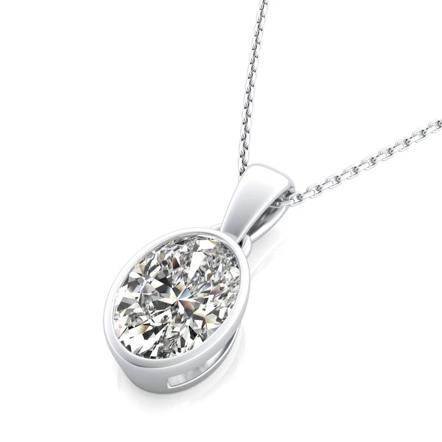 Bezel Solitaire Pendant - Custom Builder - SKU 177700