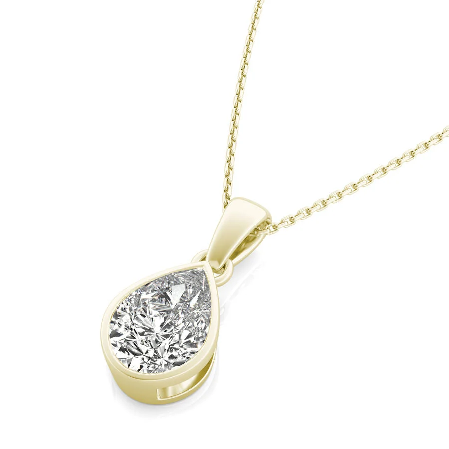 Bezel Solitaire Pendant - Custom Builder - SKU 177700