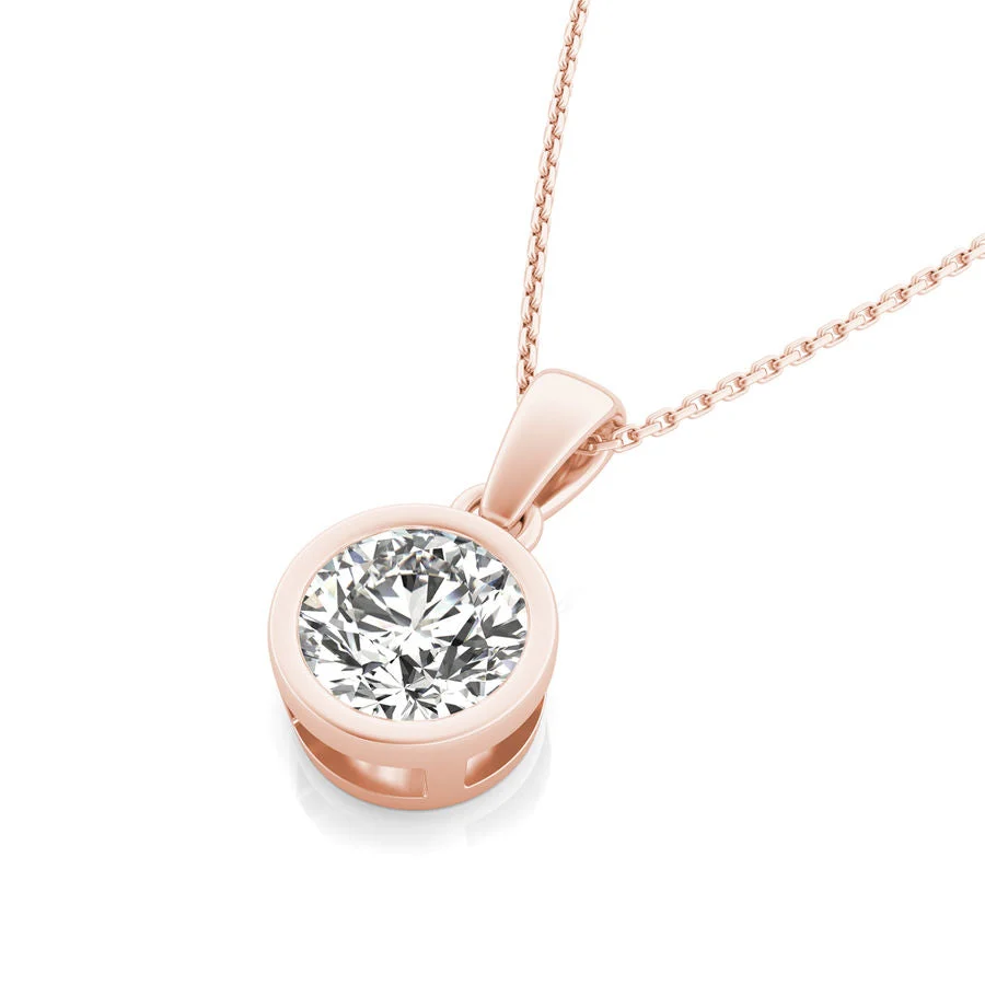 Bezel Solitaire Pendant - Custom Builder - SKU 177700