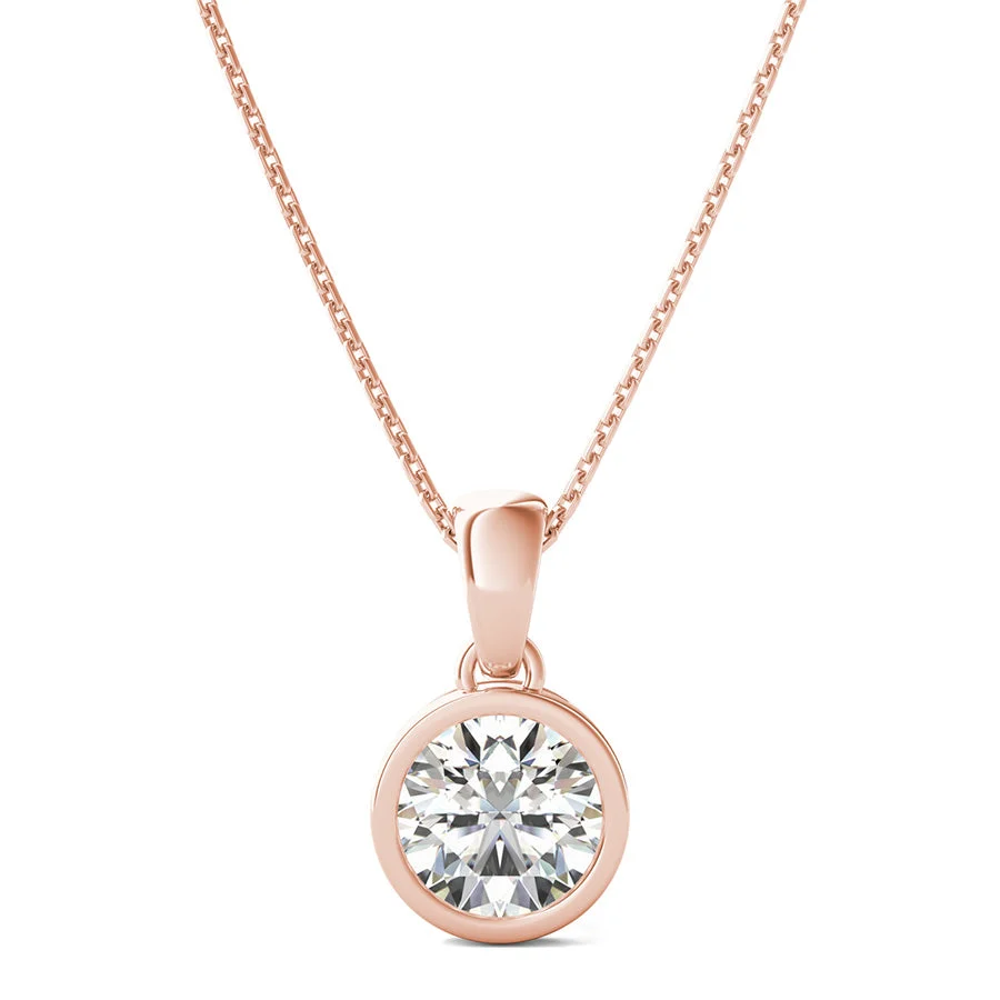 Bezel Solitaire Pendant - Custom Builder - SKU 402173