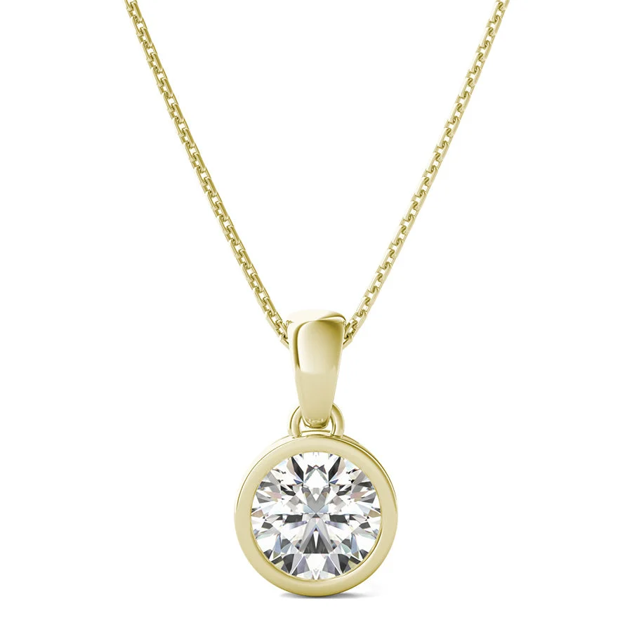 Bezel Solitaire Pendant - Custom Builder - SKU 402173