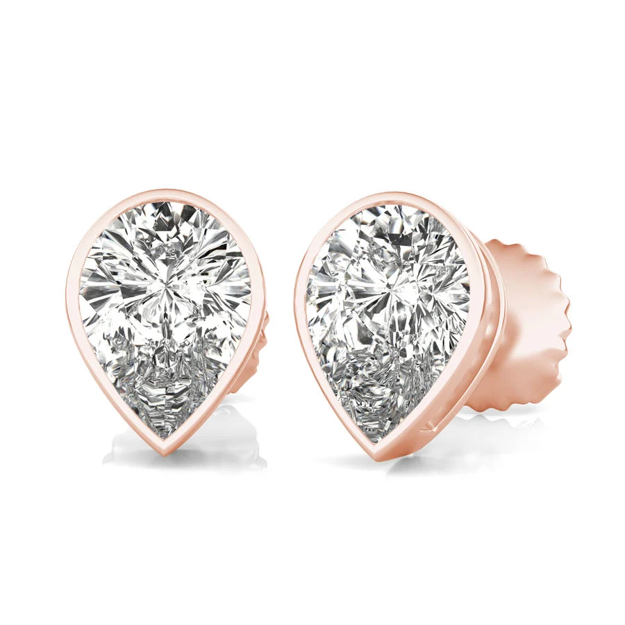 Bezel Stud Earrings - Custom Builder - SKU 205600