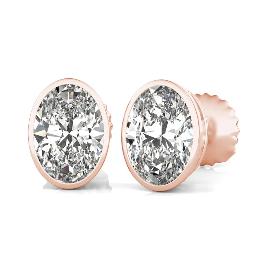 Bezel Stud Earrings - Custom Builder - SKU 205600