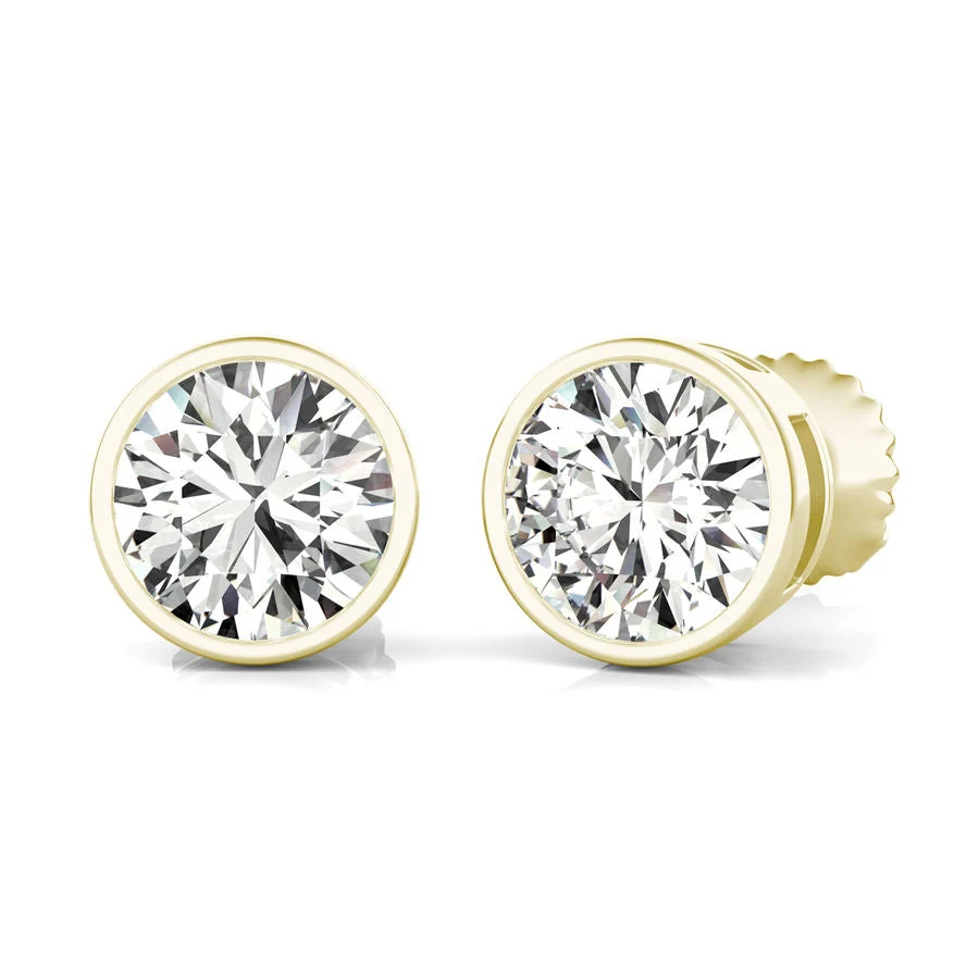 Bezel Stud Earrings - Custom Builder - SKU 205600