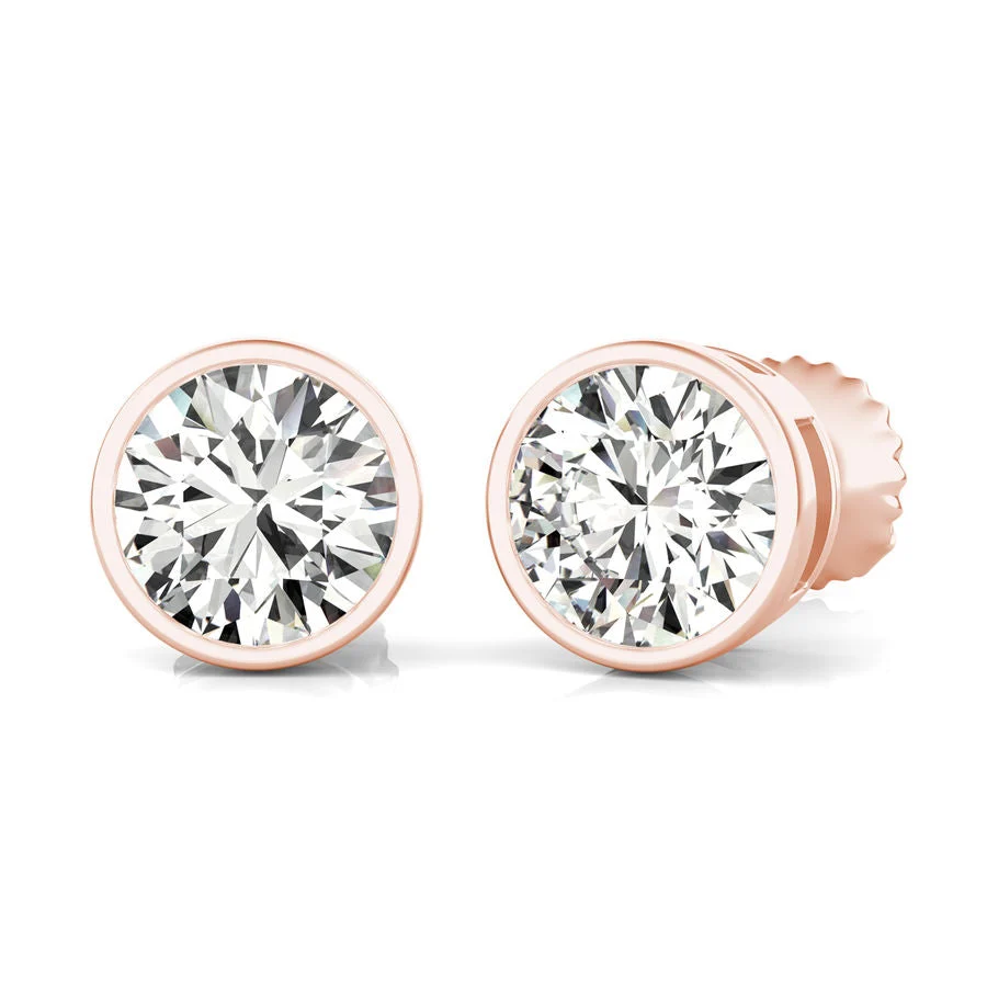 Bezel Stud Earrings - Custom Builder - SKU 205600