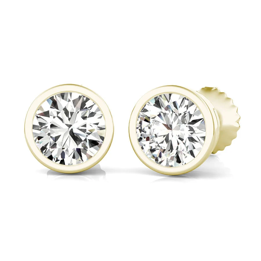 Bezel Stud Earrings - Custom Builder - SKU 221300