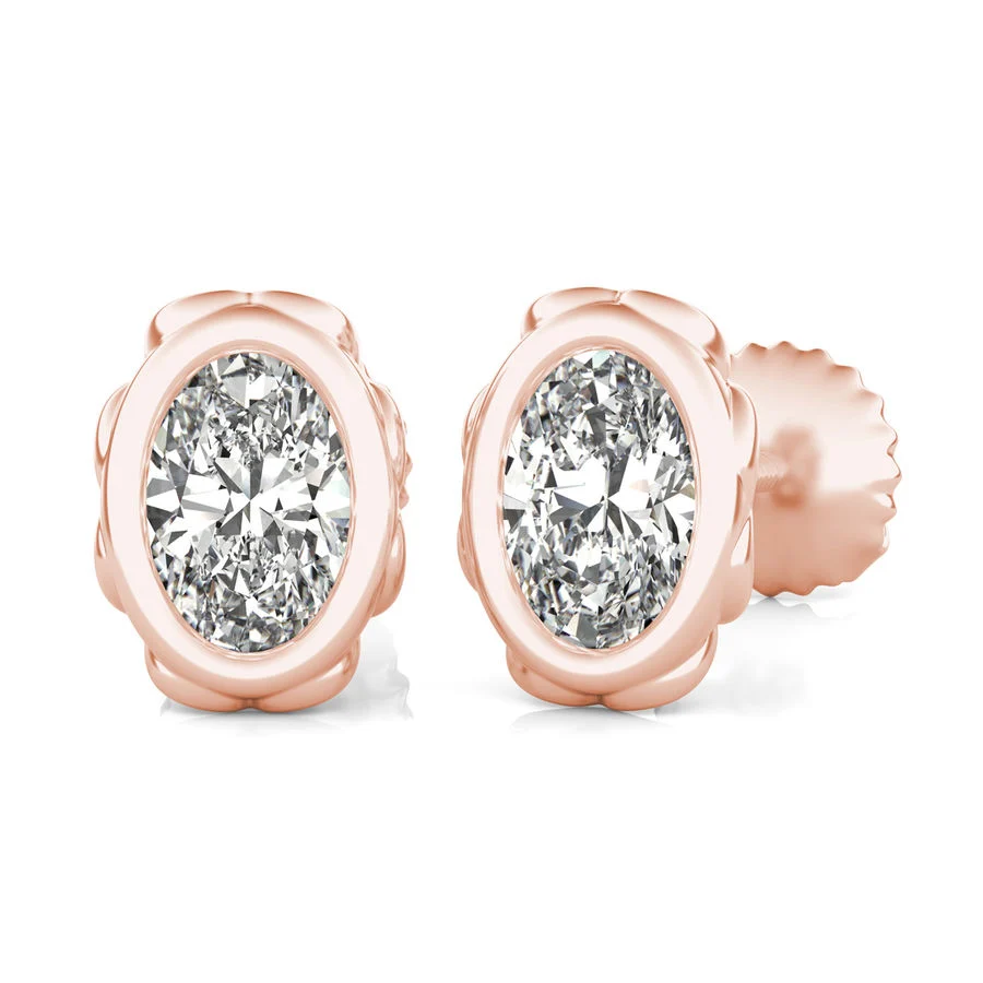 Bezel Stud Earrings - Custom Builder - SKU 283200