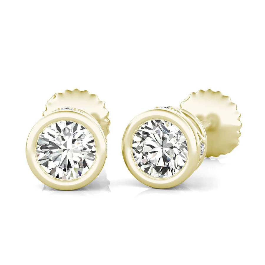 Bezel Stud Earrings - Custom Builder - SKU 287500