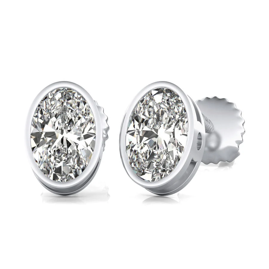 Bezel Stud Earrings - Custom Builder - SKU 336100