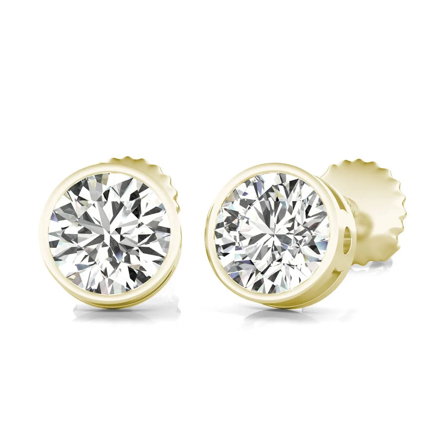 Bezel Stud Earrings - Custom Builder - SKU 336100