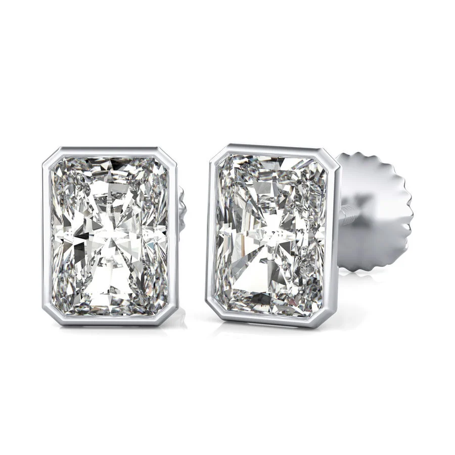 Bezel Stud Earrings - Custom Builder - SKU 357100