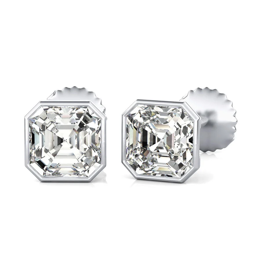 Bezel Stud Earrings - Custom Builder - SKU 357100