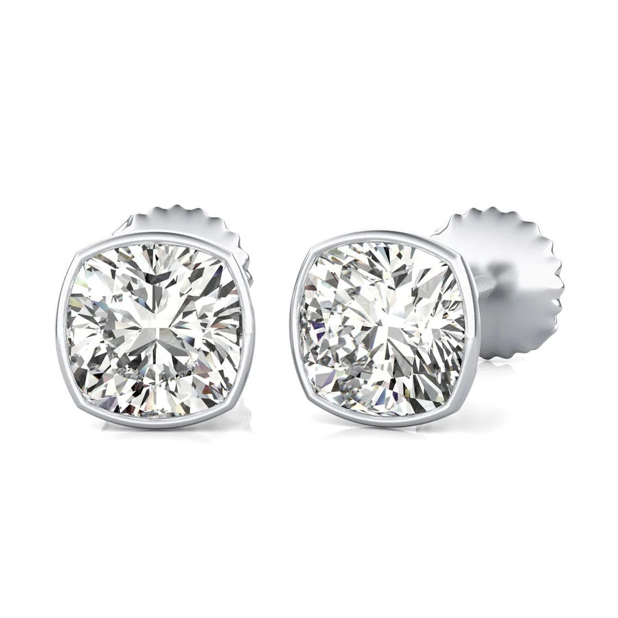 Bezel Stud Earrings - Custom Builder - SKU 357100