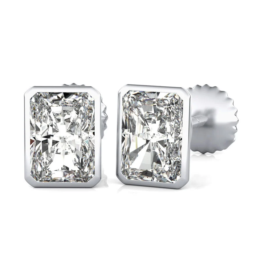 Bezel Stud Earrings - Custom Builder - SKU 358900