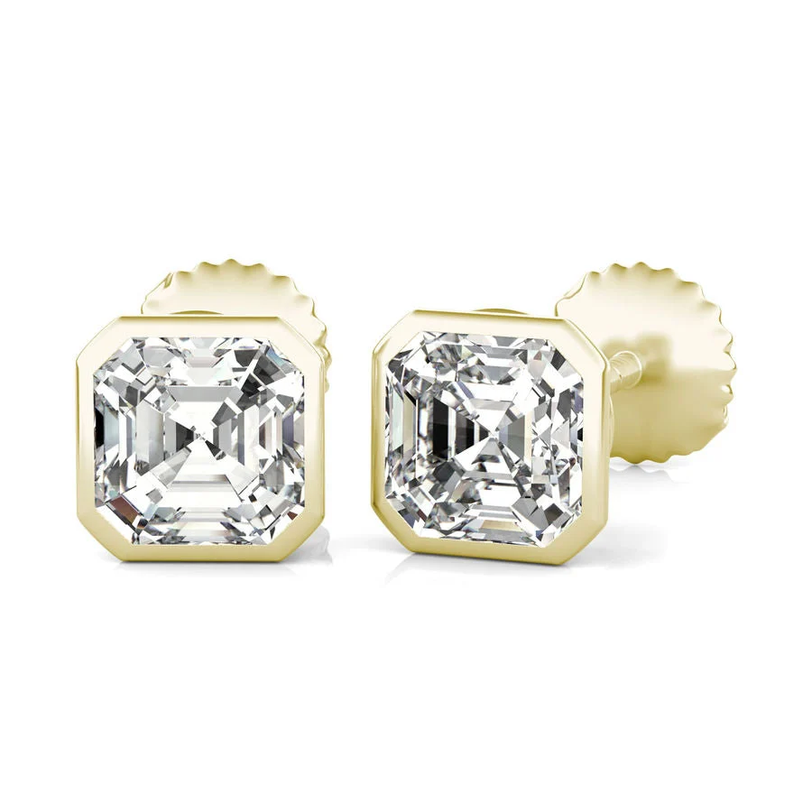 Bezel Stud Earrings - Custom Builder - SKU 358900
