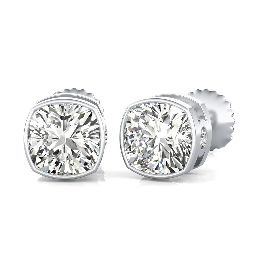 Bezel Stud Earrings - Custom Builder - SKU 359600