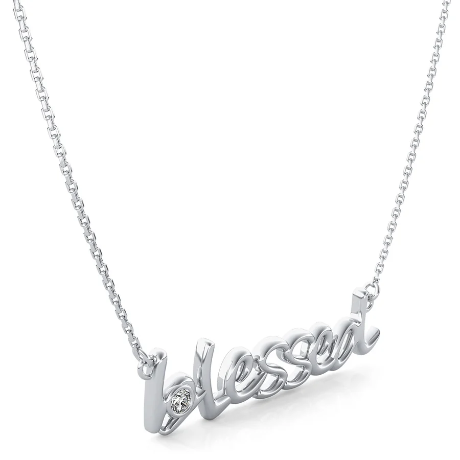 "Blessed" Pendant With A Stone - Image 2