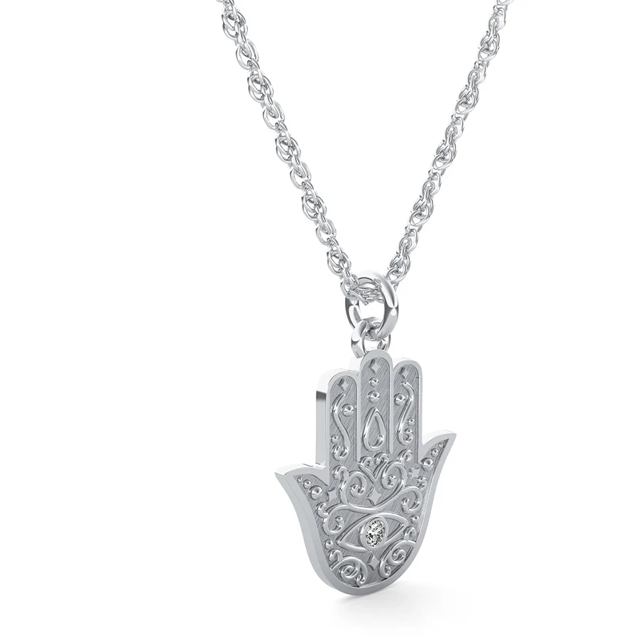Carved Hamsa Pendant - Image 2