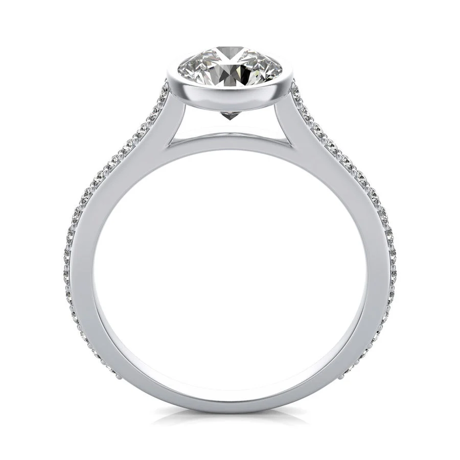 Cathedral Bezel Engagement Ring - Image 2